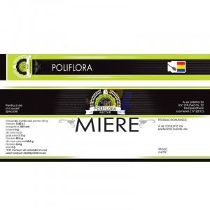 Eticheta + Sigiliu 150x55 mm "Poliflora"