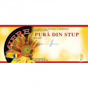 Eticheta miere de Pura din stup Cristalizare 115mm x 50 mm