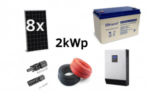 Kit Off-Grid fotovoltaic solar cu panouri de 2000wp 220v Poweracu