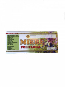 Eticheta borcan miere Poliflora