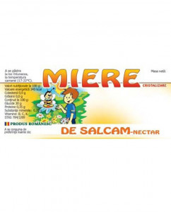 Eticheta miere de Salcam Nectar cu copil 115 mm x 50 mm