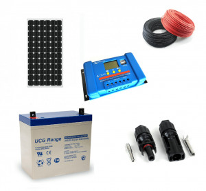 Kit fotovoltaic solar cu panou de 115w
