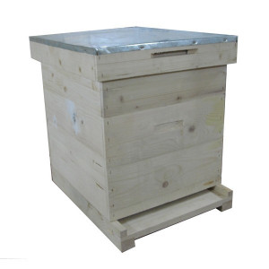 Stup vertical de 10 rame cu magazie 1/1 cu fund din lemn