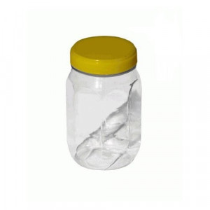Borcan miere hexagonal PET 250 gr