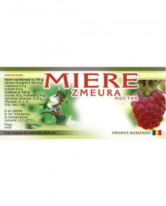 Eticheta miere Zmeura 115mm x 50 mm