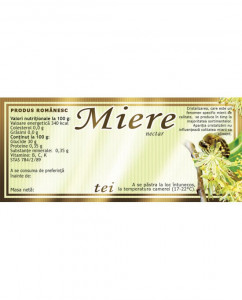 Etichete miere de Tei verde 115 x 50 mm
