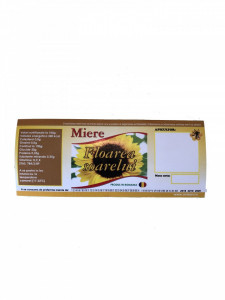 Eticheta borcan miere Floarea Soarelui 120mm x 50mm