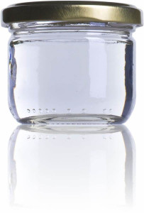Borcan pentru marturii cu miere sau pentru laptisor de matca 106ml - Oval