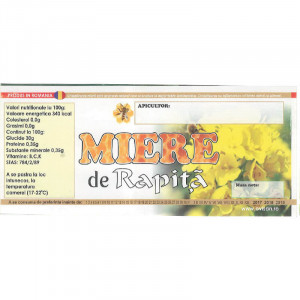 Eticheta borcan miere de Rapita 120 mm x 50 mm