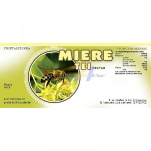Eticheta borcan miere Tei Nectar 154mm x 60mm