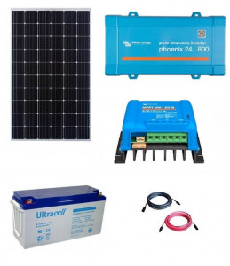 Kit fotovoltaic solar Off-Grid cu panou de 300w cu invertor 800VA