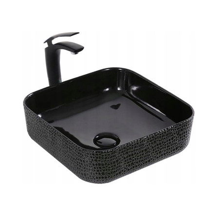 Lavoar Rodo black, 39 x 39 x 14 cm