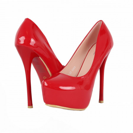Pantofi cu toc cod 46OLG104 Roși - Pantofi cu toc și platformă foarte înalte pentru dame care vă pot completa o ținută fresh în acest sezon. Incalțî-te cu această pereche de pantofi la modă și asorteaz-o cu pantalonii sau fusta preferată pentru a creea o ținută deosebită. - Deppo.ro
