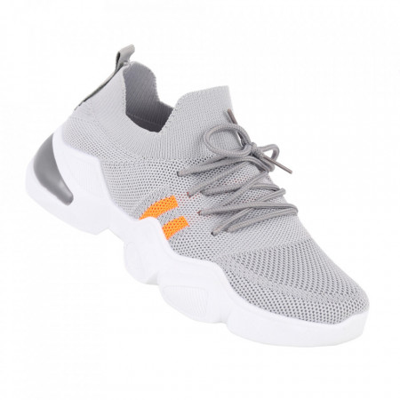 Pantofi sport pentru dame cod 86002 Grey/Orange
