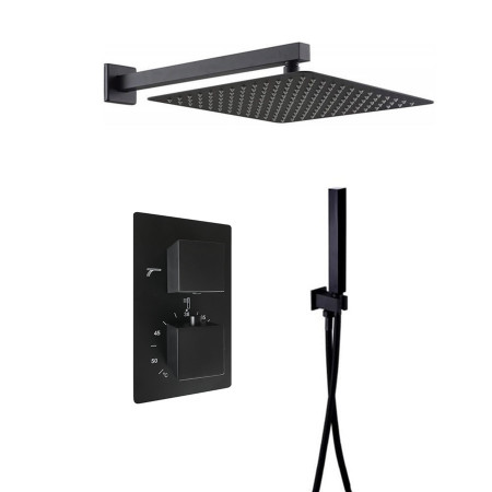Set de dus negru mat, termostatic, 3 functii cod 1008 SLIM