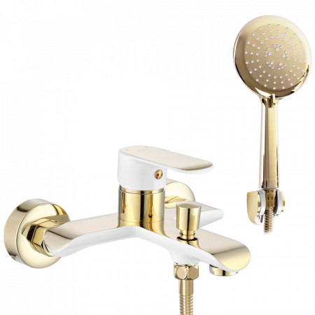 Baterie pentru cadă Deppo Bloom White gold