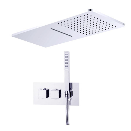 Set de duș termostatic crom