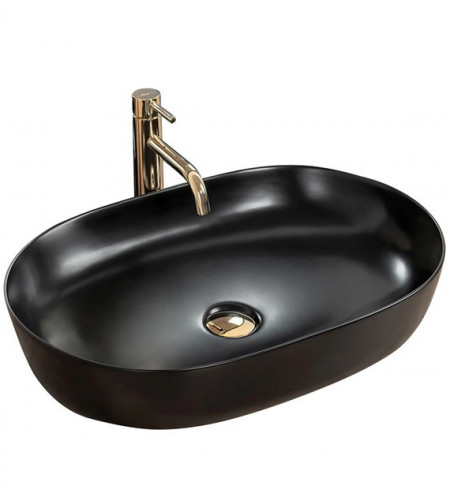 Lavoar pentru blat Cleo Black Mat 60x41x14 cm