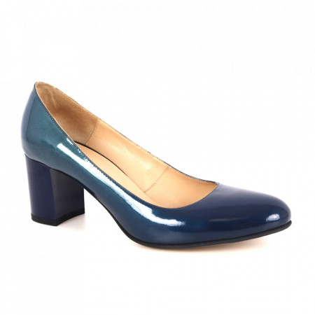 Pantofi din piele naturală cod 63217 Blue
