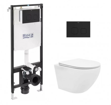 Set cadru + buton + vas WC Vito
