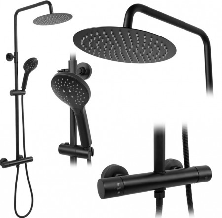 Set dus cu termostat VINCENT Negru