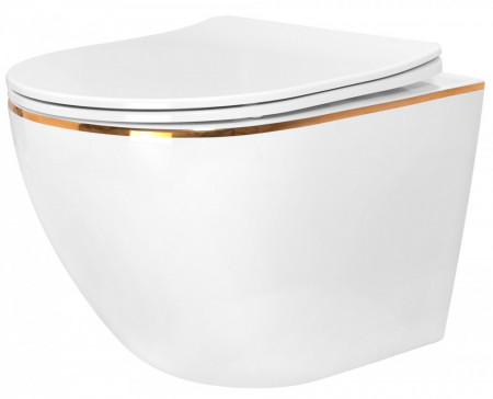 Vas WC Carlo white Mini Flat Gold Edge