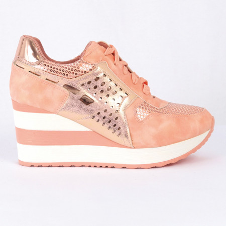 Pantofi Sport Pamela Cod 452 - Pantofi sport din piele ecologică întoarsă cu platformă
Model cu paiete
Foarte comfortabili - Deppo.ro