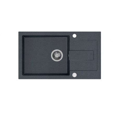 CHRISTIAN 136 XL Steingran negru, cu sifon manual si dop (1 vas 45x38 cm)