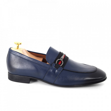 Pantofi pentru bărbați cod 6872 Vitello Blue