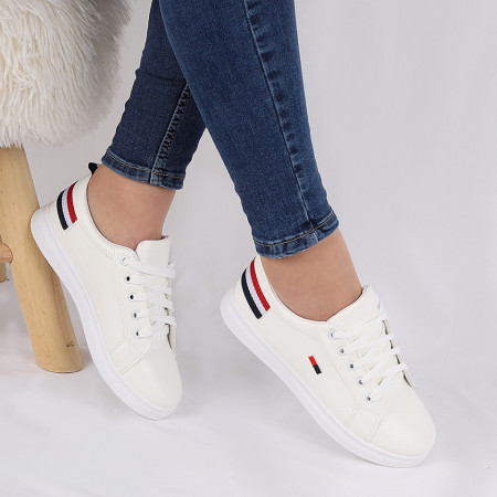Pantofi sport Zoey Albi - Pantofi sport negrii din material textil si un calapod comod - Deppo.ro