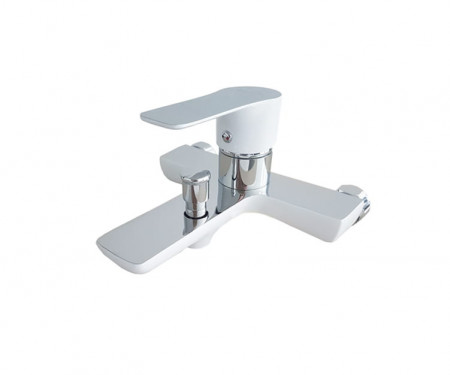 Baterie pentru cada crom cu alb HUDSON WHITE