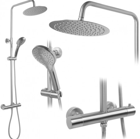 Set dus cu termostat VINCENT NICKEL BRUSH