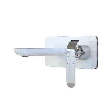Baterie pentru cada crom cu alb 2604