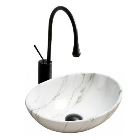 Lavoar alb MARBLE-2 40,5x33x14 cm