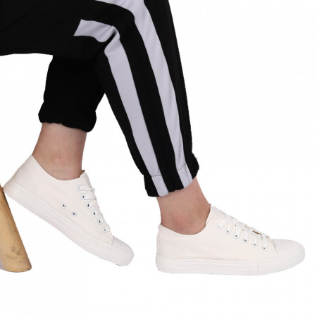 Pantofi Sport pentru dame Cod LMN083 White - Teniși pentru dame
Confectionati din material textil
Închidere cu sireturi
Vârf rotund - Deppo.ro