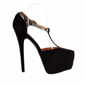 Pantofi cu toc cod 8068B Negri - Pantofi cu toc și platformă foarte înalte pentru dame care vă pot completa o ținută fresh în acest sezon. Incalțî-te cu această pereche de pantofi la modă și asorteaz-o cu pantalonii sau fusta preferată pentru a creea o ținută deosebită. - Deppo.ro