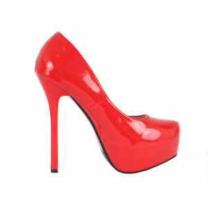 Pantofi cu toc cod OLG1 Roși - Pantofi cu toc și platformă foarte înalte pentru dame care vă pot completa o ținută fresh în acest sezon. Incalțî-te cu această pereche de pantofi la modă și asorteaz-o cu pantalonii sau fusta preferată pentru a creea o ținută deosebită. - Deppo.ro