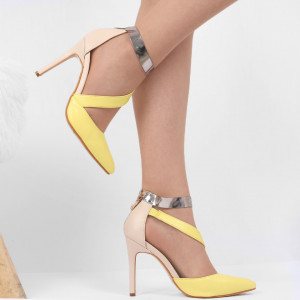 Pantofi cu toc galbeni Cod 17858 - Pantofi pentru dame din piele ecologică
Conferă lejeritate și eleganță - Deppo.ro