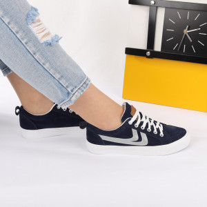 Pantofi Sport Ellen Navy - Pantofi sport pentru dame foarte comodă și ușoară
-piele ecologică întoarsă cu închidere prin șiret - Deppo.ro