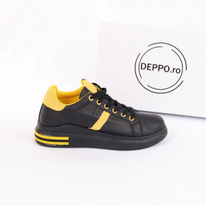 Pantofi Sport Laney Black - Pantofi sport pentru dame cu talpă înaltă din spumă foarte comodă și ușoară
-piele ecologică întoarsă cu închidere prin șiret - Deppo.ro