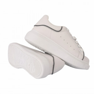 Pantofi Sport pentru dame albi cod N442 - Pantofi sport foarte comozi, ideali pentru ieșiri si practicarea exercitiilor în aer liber - Deppo.ro