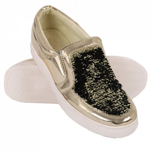Pantofi Sport pentru dame cod RW705 Gold - Pantofi sport din piele ecologică pentru dame
Model cu paiete - Deppo.ro