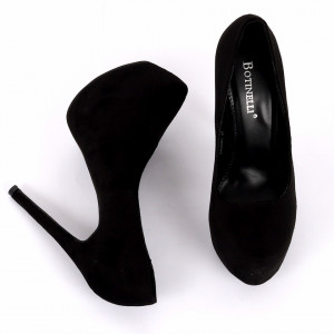 Pantofi cu toc cod EK0081 Negri - Pantofi cu toc și platformă foarte înalte pentru dame care vă pot completa o ținută fresh în acest sezon. Incalțî-te cu această pereche de pantofi la modă și asorteaz-o cu pantalonii sau fusta preferată pentru a creea o ținută deosebită. - Deppo.ro