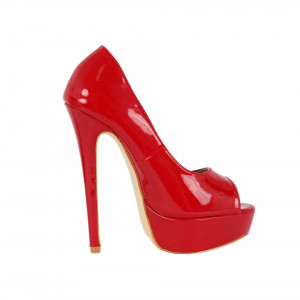 Pantofi cu toc cod FWH15001 Roși - Pantofi roşii cu toc și platformă foarte înalte pentru dame care vă pot completa o ținută fresh în acest sezon. Incalțî-te cu această pereche de pantofi la modă și asorteaz-o cu pantalonii sau fusta preferată pentru a creea o ținută deosebită. - Deppo.ro