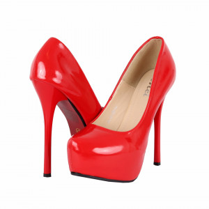 Pantofi cu toc cod OLG1 Roși - Pantofi cu toc și platformă foarte înalte pentru dame care vă pot completa o ținută fresh în acest sezon. Incalțî-te cu această pereche de pantofi la modă și asorteaz-o cu pantalonii sau fusta preferată pentru a creea o ținută deosebită. - Deppo.ro