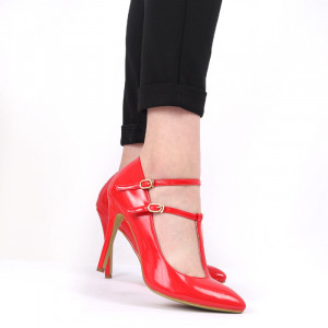 Pantofi cu toc pentru dame cod V402 Roşii - Pantofi cu toc pentru dame din piele ecologică
Închidere prin baretă
Conferă lejeritate și eleganță - Deppo.ro