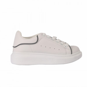 Pantofi Sport pentru dame albi cod N442 - Pantofi sport foarte comozi, ideali pentru ieșiri si practicarea exercitiilor în aer liber - Deppo.ro