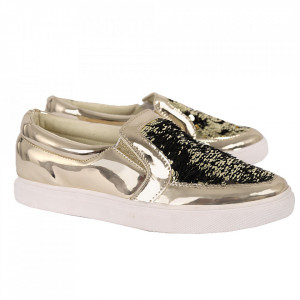 Pantofi Sport pentru dame cod RW705 Gold - Pantofi sport din piele ecologică pentru dame
Model cu paiete - Deppo.ro