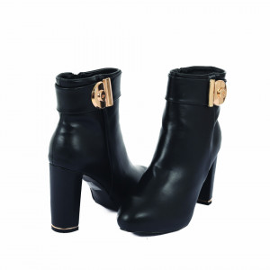Botine cod 270599 Negre - Botine din piele ecologică cu toc înalt - Deppo.ro