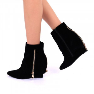Botine Zip Negre - Cumpără îmbrăcăminte și încălțăminte de calitate cu un stil aparte mereu în ton cu moda, prețuri accesibile și reduceri reale, transport în toată țara cu plata la ramburs - Deppo.ro
